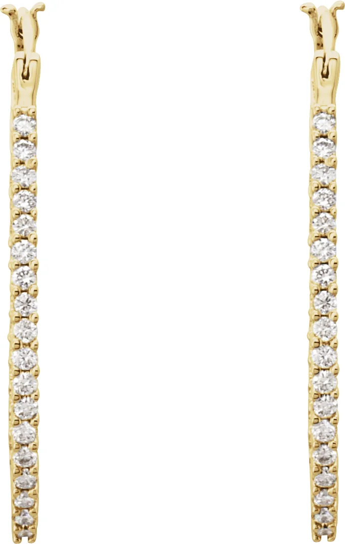 Inside-Outside U-Hoop Earrings view 3