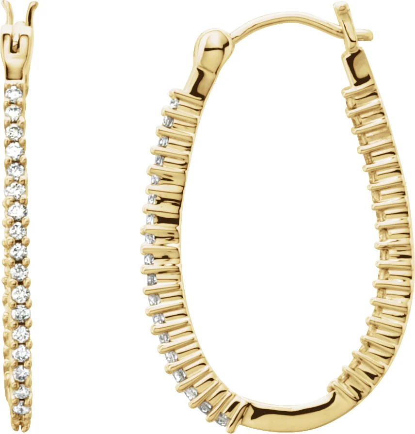 Inside-Outside U-Hoop Earrings engagement ring setting