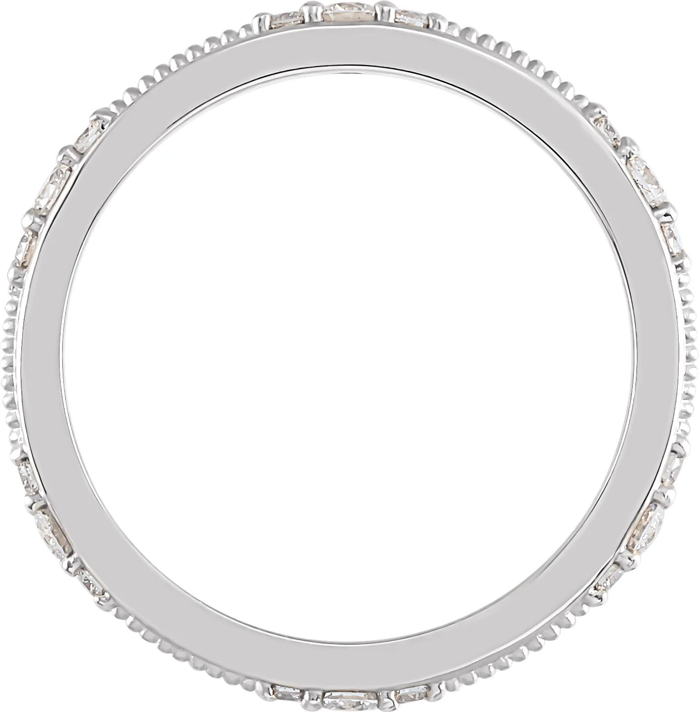 Milgrain Eternity Band with Bead Blast Finish view 2