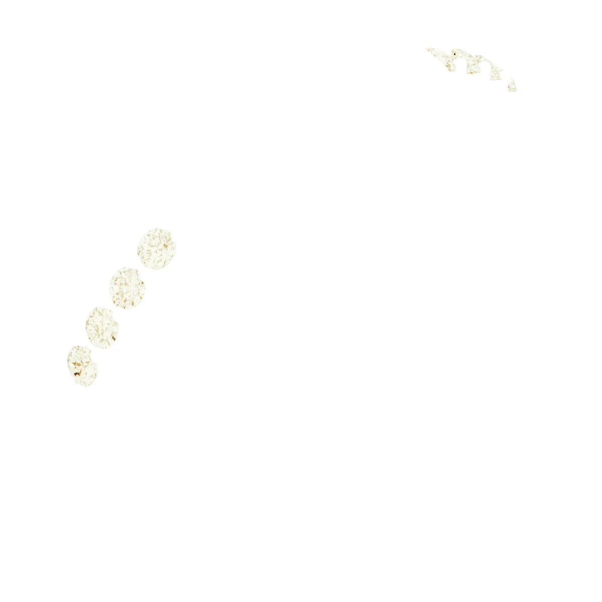 Three Points band in 14K White Gold | Haejin Jewelry Brooklyn