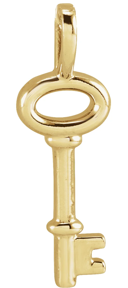 Key Necklace or Pendant in 14K Yellow Gold | Haejin Jewelry Brooklyn