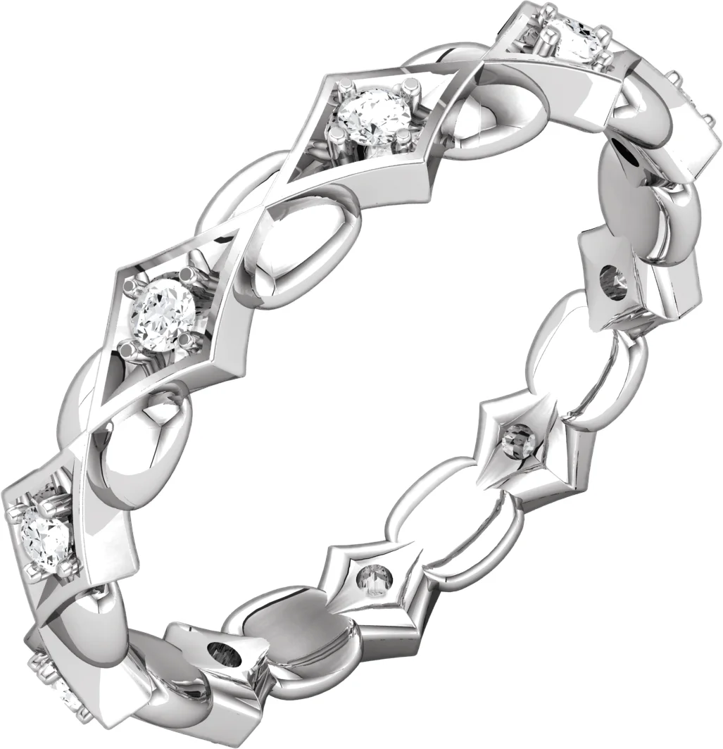 Still Form band in 14K White Gold | Haejin Jewelry Brooklyn
