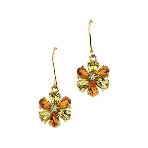 Floral Earrings engagement ring setting