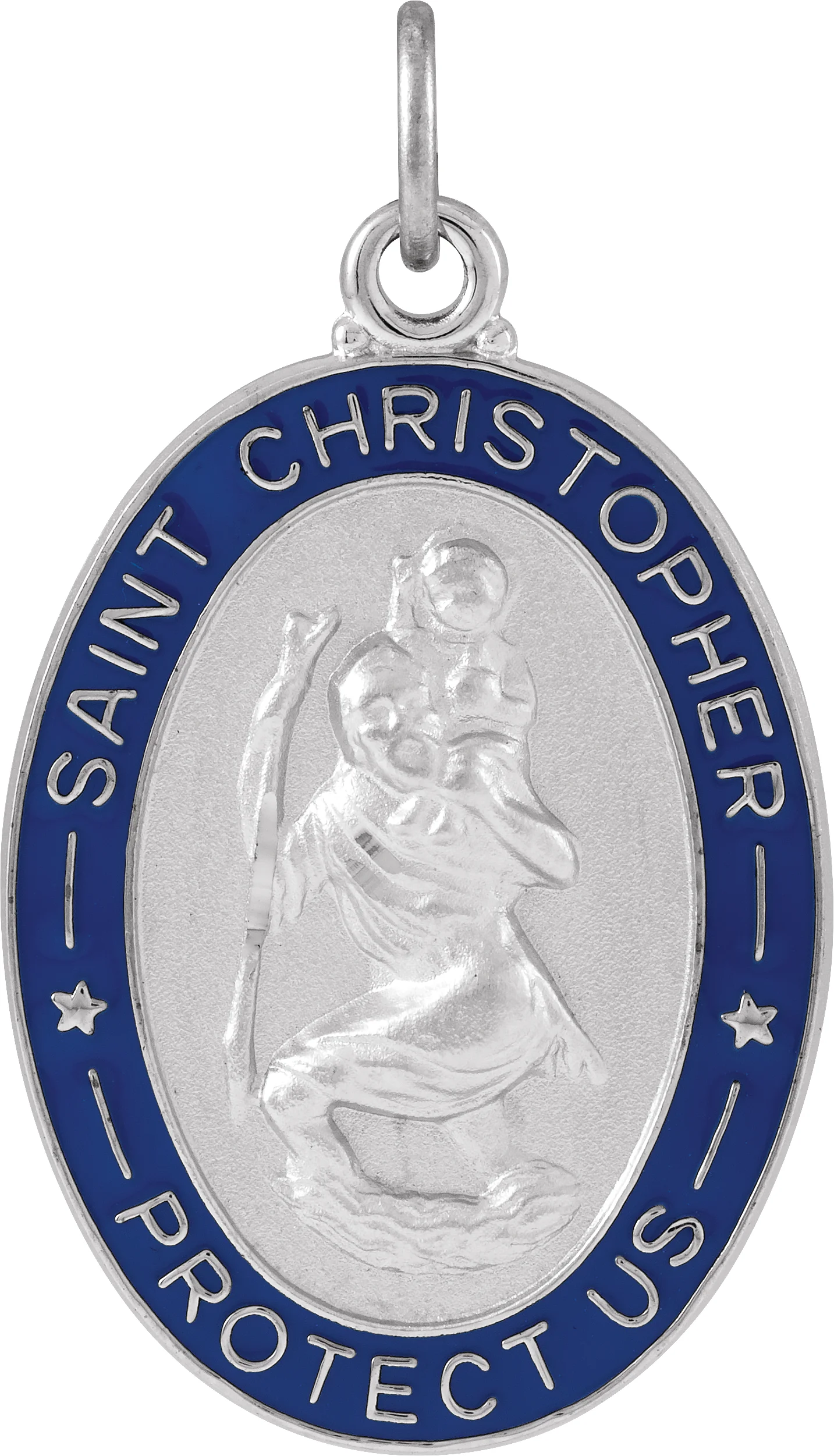 St. Christopher Medal Necklace or Pendant in STER | Haejin Jewelry Brooklyn