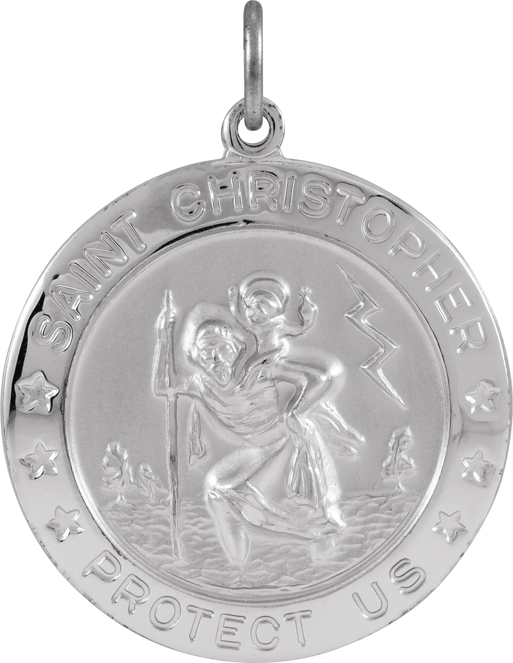 St. Christopher Medal Necklace or Pendant in STER | Haejin Jewelry Brooklyn