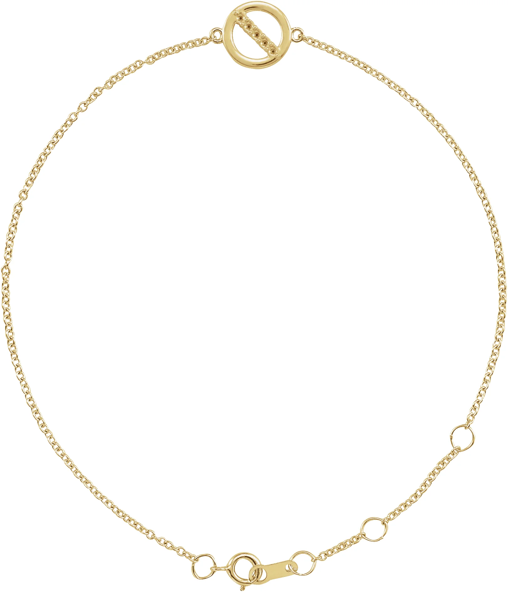 Circle Bracelet in 14K Yellow Gold | Haejin Jewelry Brooklyn