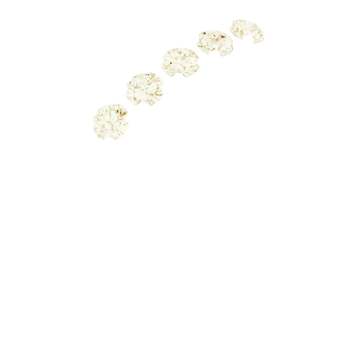 Geometric Five-Stone Anniversary Band band in 14K White Gold | Haejin Jewelry Brooklyn