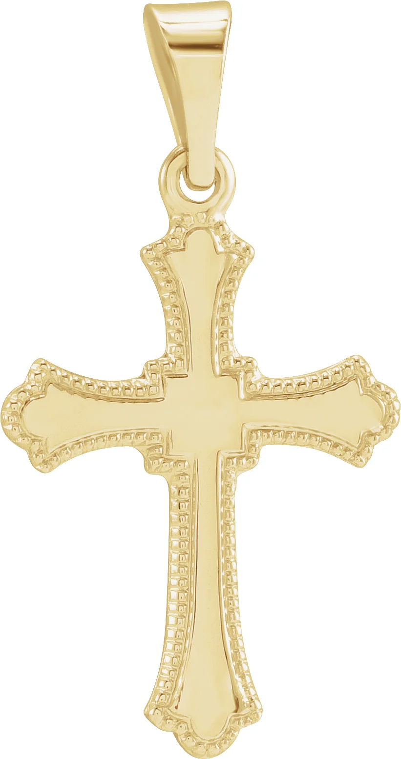 Cross Pendant in 14K Yellow Gold | Haejin Jewelry Brooklyn