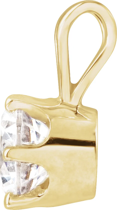 Round 6-Prong Solitaire Pendant view 2