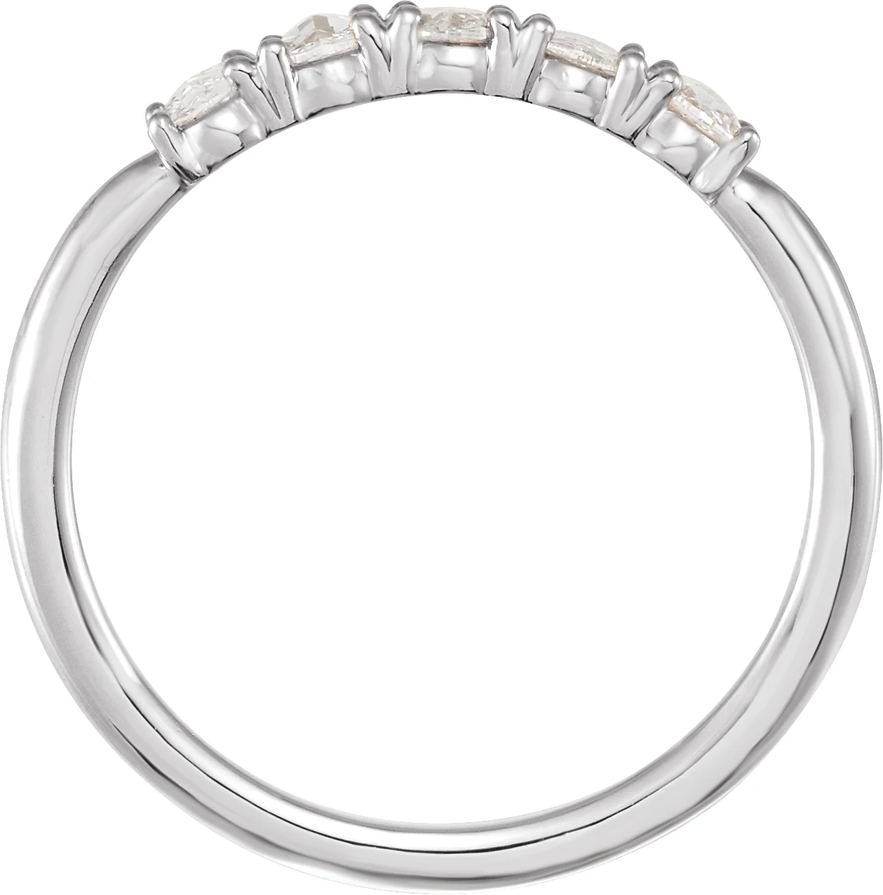 Rose-Cut Anniversary Band view 2