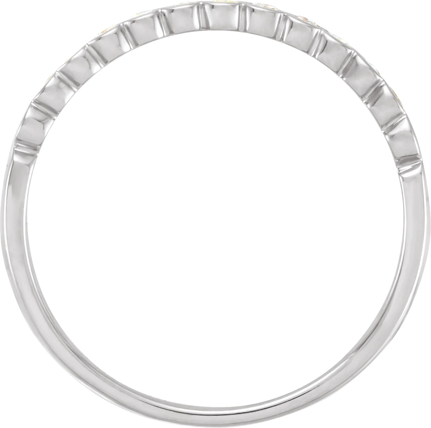 Channel-Set Double Row Anniversary Band view 2