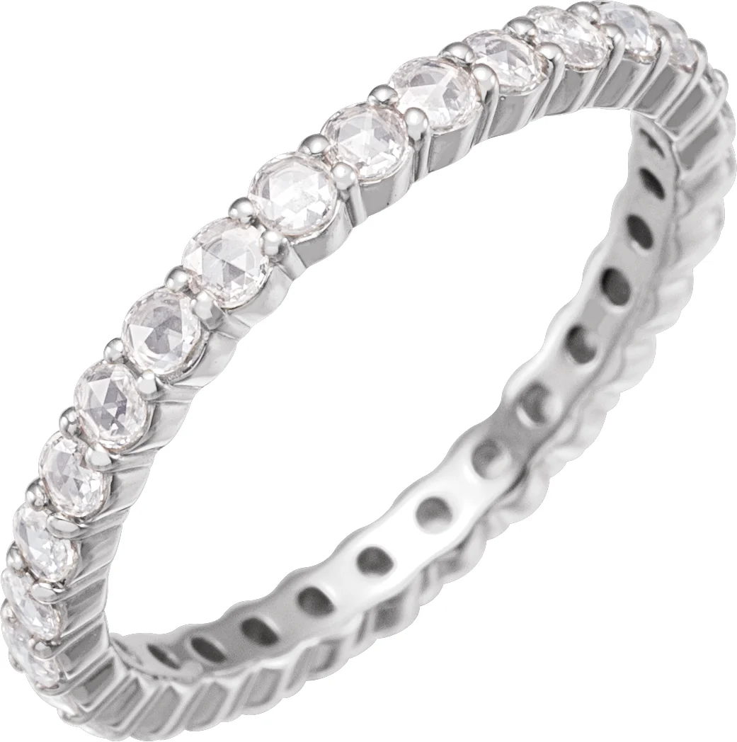 Rose-Cut Eternity Band engagement ring setting