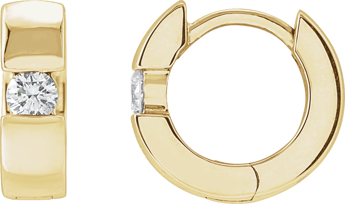 Accented Huggie Hoop Earrings engagement ring setting