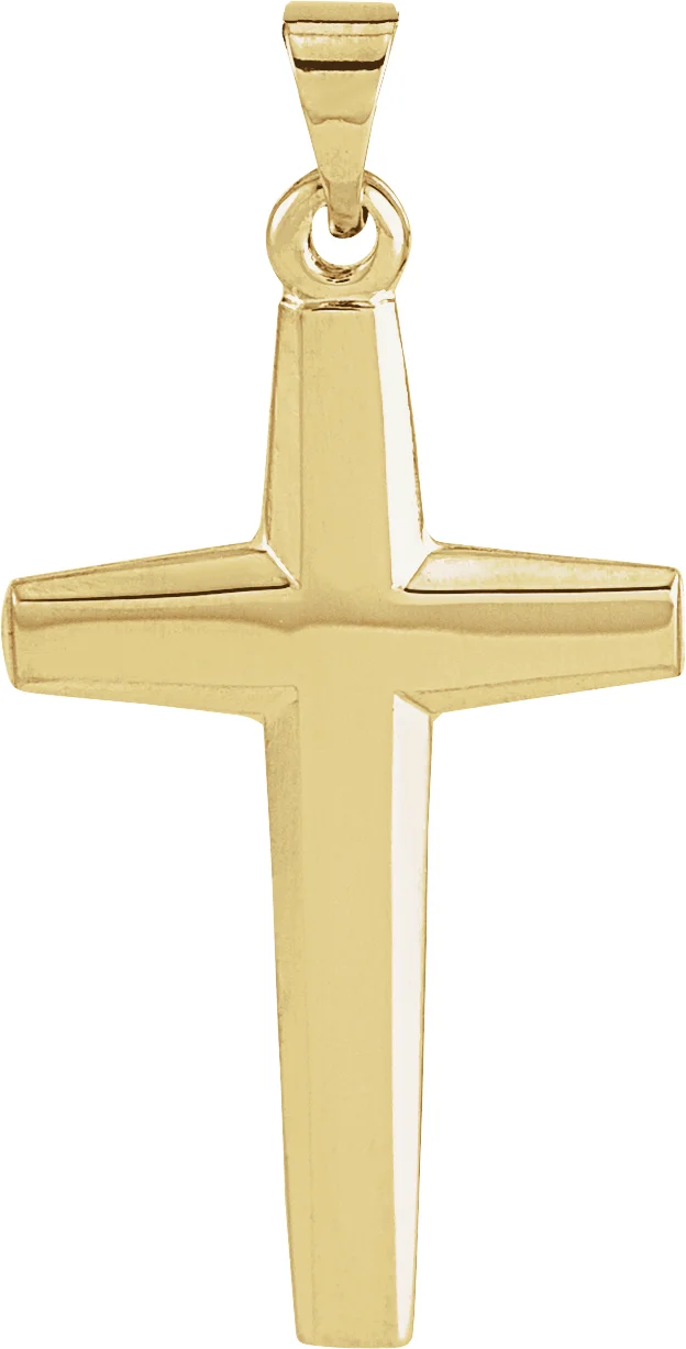 Cross Necklace or Pendant in 14K Yellow Gold | Haejin Jewelry Brooklyn