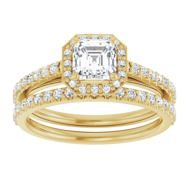 Halo engagement rings at Haejin Jewelry Brooklyn
