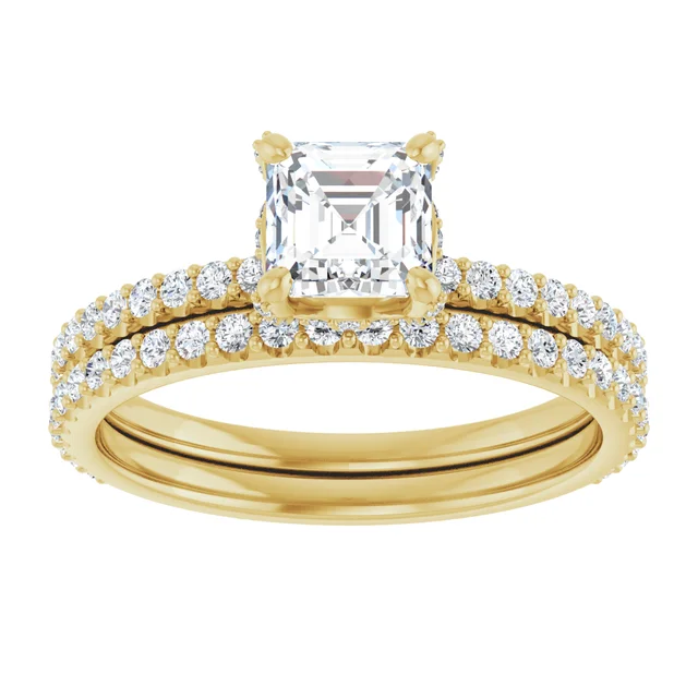Pavé engagement rings at Haejin Jewelry Brooklyn