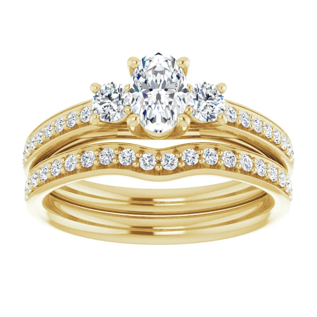 Three Stone engagement rings at Haejin Jewelry Brooklyn