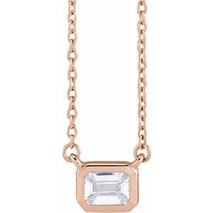 14K Rose 1/2 CTW Lab-Grown Diamond Adjustable 16-18" Necklace