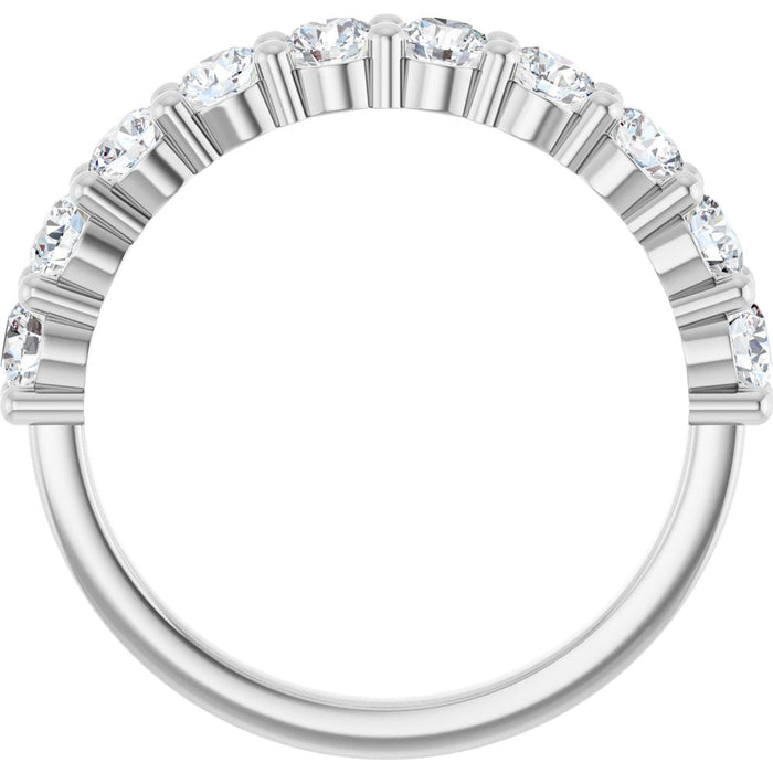 Platinum Round Prong Lab-Grown Diamond Anniversary Band