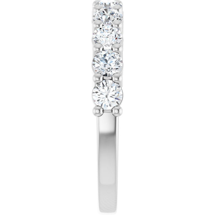 Platinum Round Prong Lab-Grown Diamond Anniversary Band
