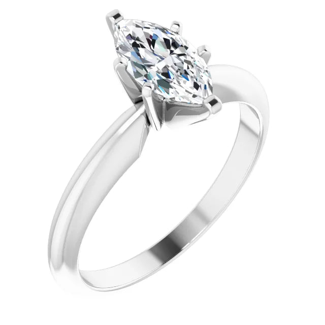 Marquise Solitaire Engagement Ring Mounting