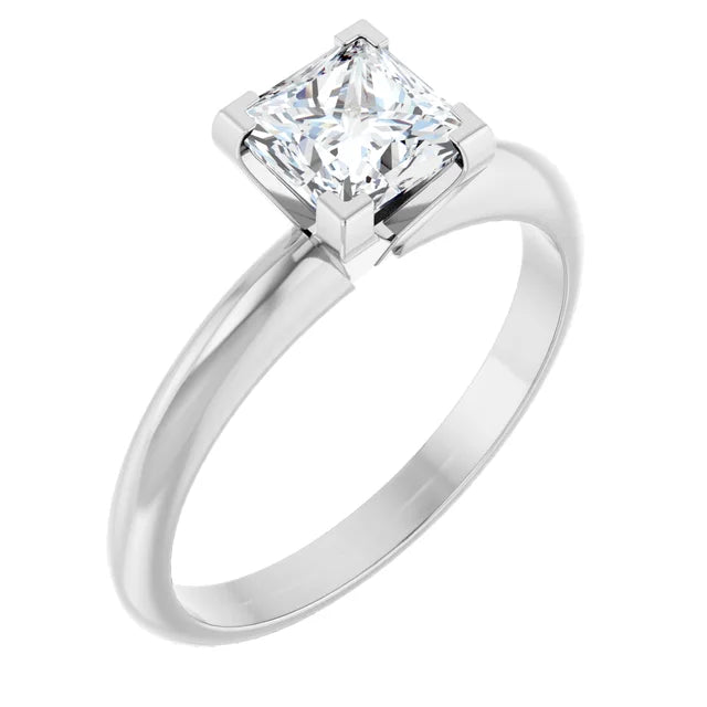 Square 4-Prong Solitaire Ring Mounting