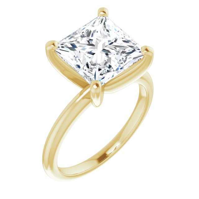 Square Solitaire Engagement Ring 10K Yellow Square 9 × 9 mm 802724 ...