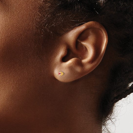 14K 3 mm Crystal Birthstone Post Earrings